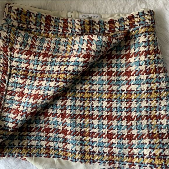 ANTHROPOLOGIE CREAM TWEED MINI SKIRT - Picture 6 of 11